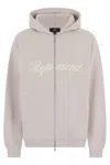 Represent Hooded Script Logo Zip Sweatshirt In Gray