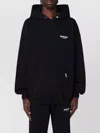 Represent Hooded Sweatshirt Oversized Front Pocket In Black