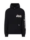 Represent Hooded Sweatshirt With Bold Logo Prints In Black