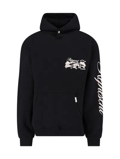 Represent Hooded Sweatshirt With Bold Logo Prints In Black