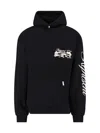 Represent Hooded Sweatshirt With Bold Logo Prints In Black