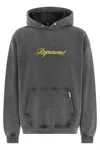 Represent Hooded Cotton Sweatshirt Kangaroo Pocket In Gray