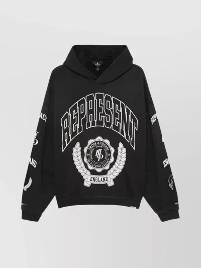 REPRESENT HOODED SWEATSHIRT WITH GRAPHIC PRINT DESIGN