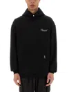 Represent Black Hoodie With Logo Lettering Detail On The Front And Maxi Logo Print On The Rear In Cotton Man In Black