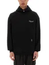 Represent Black Hoodie With Logo Lettering Detail On The Front And Maxi Logo Print On The Rear In Cotton Man In Black