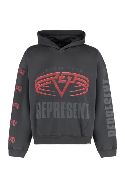 Represent Hoodie Living Legacy Tour In Cotton In Gray