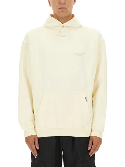 Represent Hooded Sweater With Front Pocket And Long Sleeves In Neutral