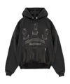 Represent Vintage Black Hoodie With Doberman Graphic And Classic Features In Black