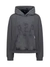 Represent Applique Hoodie With Front Pocket And Hooded Design In Vintage Black