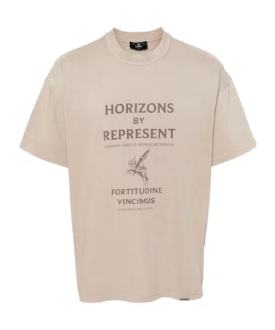 Represent Horizons Cotton T-shirt In Nude