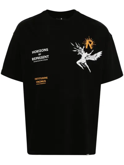 Represent Icarus Cotton T-shirt In Black