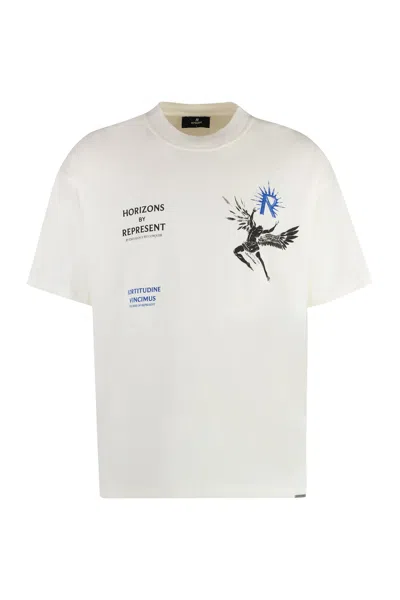 Represent Icarus Cotton T-shirt In White
