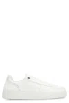 Represent Mens White Initial Leather Low-top Trainers In White