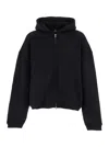 Represent Initial Hooded Cotton Sweatshirt In Black