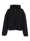 Represent Initial Hooded Cotton Sweatshirt In Black