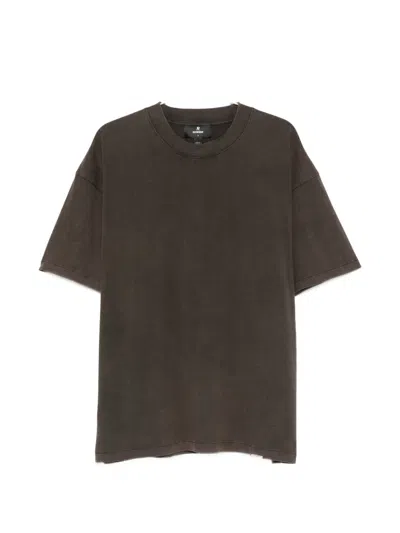 Represent Initial Faded-effect Logo-plaque T-shirt In Brown