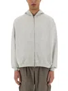 Represent Initial Hooded And Zippered Sweatshirt In Grey