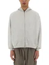 Represent Initial Hooded And Zippered Sweatshirt In Grey