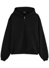 Represent Initial Hooded Cotton Sweatshirt In Black