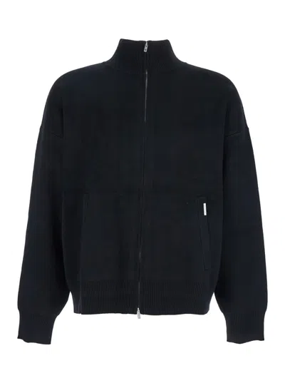 REPRESENT BLACK SWEATSHIRT WITH LOGO EMBROIDERY ON THE REAR AND LOGO PATCH ON THE POCKET IN COTTON MAN
