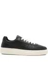 Represent Initial Leather Sneakers In Black