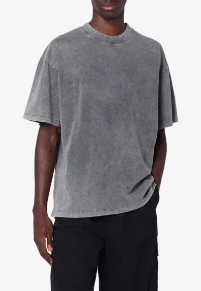 Represent Initial Oversized Faded T-shirt In Gray