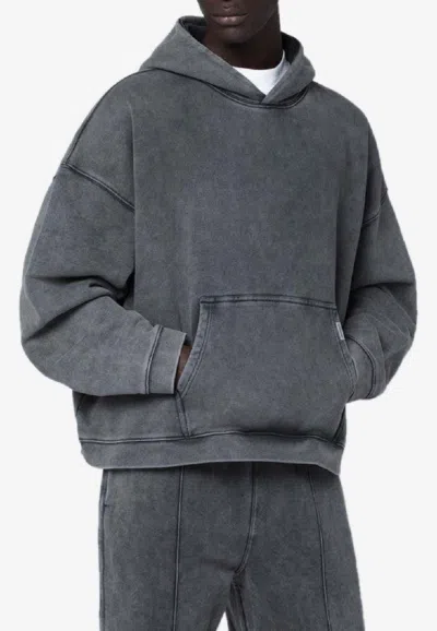 Represent Initial Oversized Vintage Hoodie In Gray
