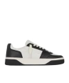 Represent Two-tone Leather And Suede Initial Sneakers In Black White