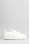Represent Mens White Initial Leather Low-top Trainers In White