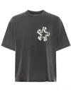 Represent Initial Star T-shirt In Cotton Jersey In Gray