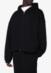 Represent Initial Hooded Cotton Sweatshirt In Black