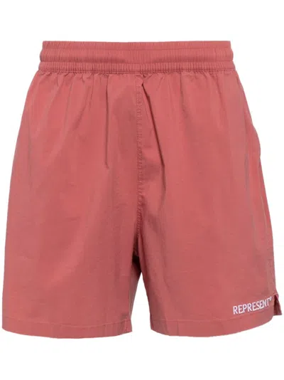 Represent Inset Pockets Shorts In Red