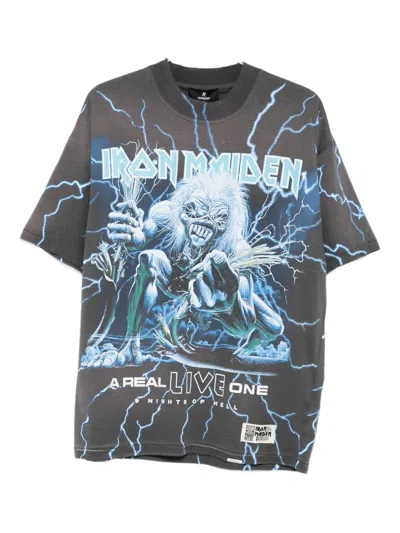 Represent Iron Maiden A Real Live One T-shirt In Gray