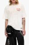 Represent White Crewneck T-shirt With Logo On Front And Rear In Cotton Blend Man In Metallic