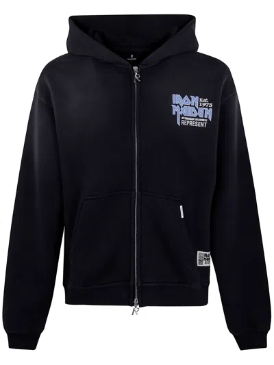 Represent Iron Maiden Anniversary Hoodie In Black