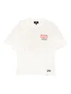 Represent White Crewneck T-shirt With Logo On Front And Rear In Cotton Blend Man