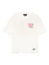 Represent White Crewneck T-shirt With Logo On Front And Rear In Cotton Blend Man In White