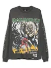 Represent Mens Sunfade Grey  X Iron Maiden Relaxed-fit Cotton T-shirt In Gray