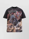 Represent X Iron Maiden Steed - Cotton Crew-neck T-shirt In Gray