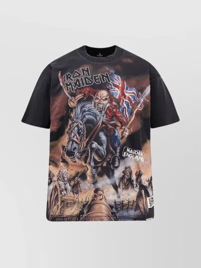 REPRESENT IRON MAIDEN X STEED DISTRESSED GRAPHIC PRINT T-SHIRT