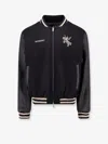 Represent Mascot Wool Varsity Bomber Jacket In Black
