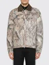 Represent Mens Tree-graphic Print Camouflage Cotton Trucker Jacket In Multi