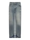 Represent Washed Blue Jeans With Rips