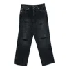 Represent R3 Distressed Baggy Denim In Blue