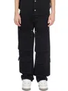 Represent Black Cotton Whiskering Jeans
