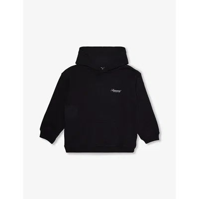 Represent Kids' Jet Black Owners Club Text-print Cotton-jersey Hoody 1-6