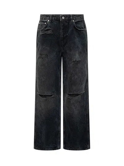 Represent Jetset Fit Distressed Jeans In Petrol