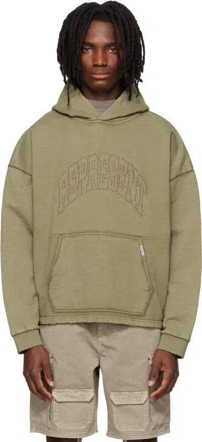 Represent Khaki '' Embellished Hoodie In Green