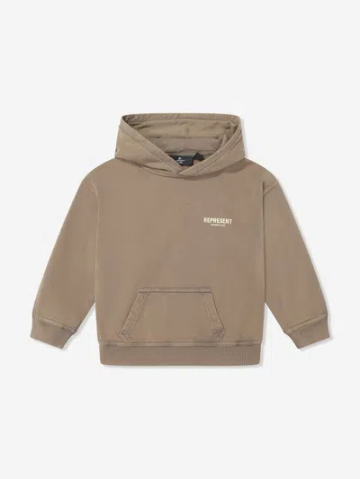 Represent Kids Mini Owners Club Hoodie In Brown