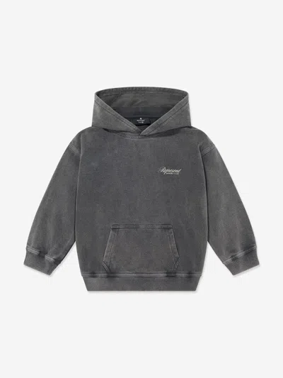 Represent Kids Mini Owners Club Script Hoodie In Gray